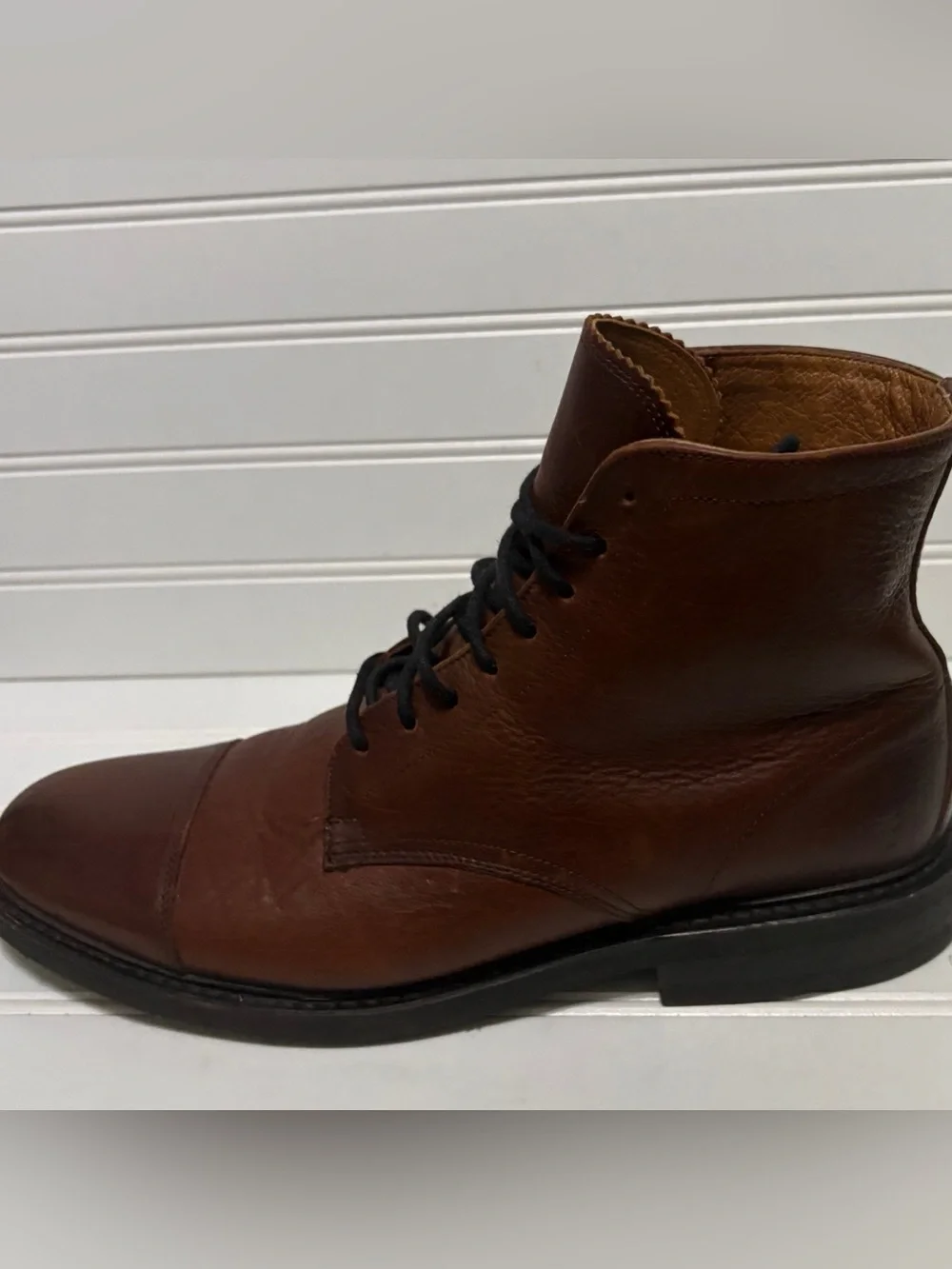FRYE Seth Cap Toe High Top Lace Up Casual Dress Boots Shoes Mens Size 11 D 80081